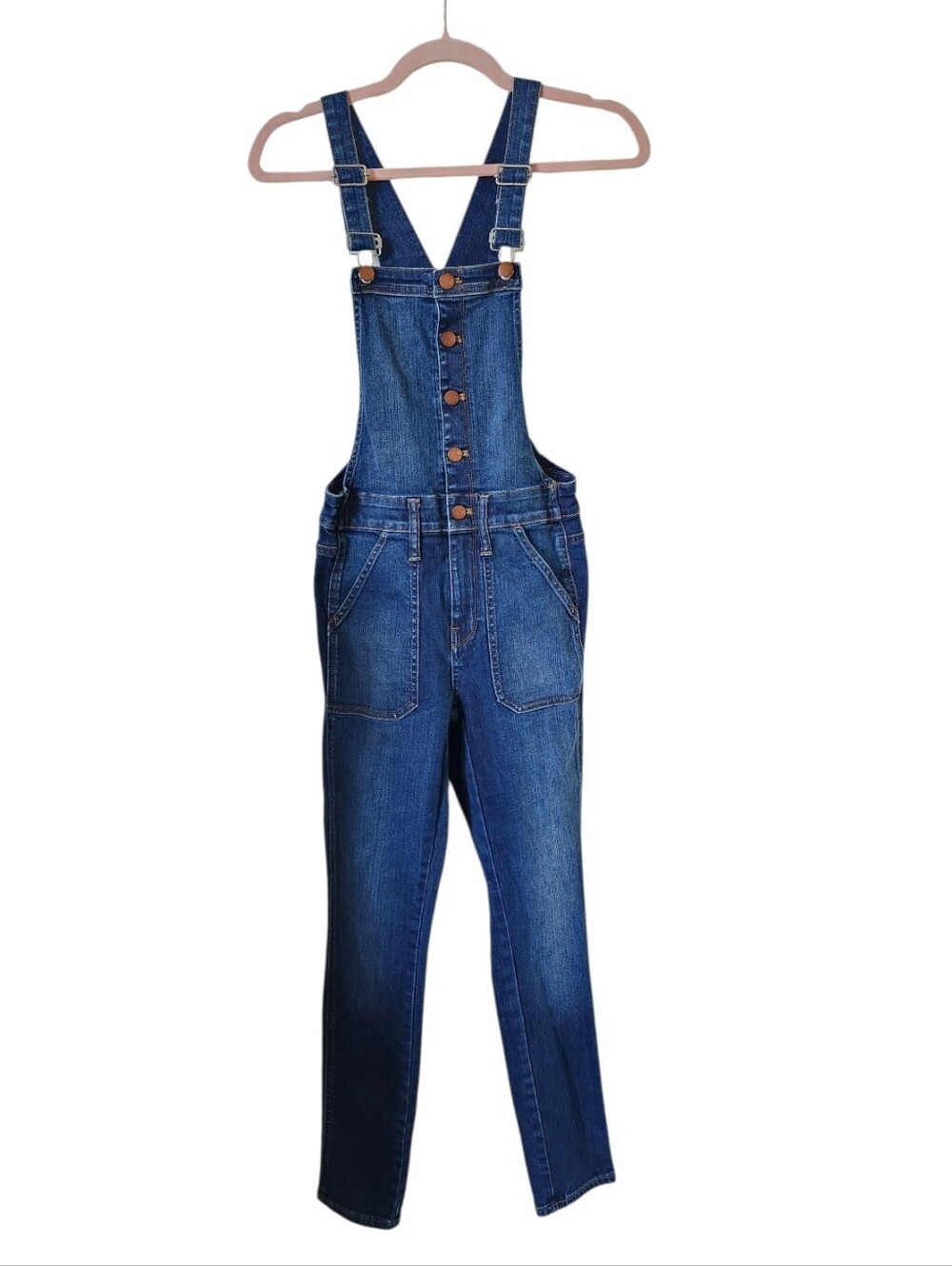 Madewell Classic Bib Blue Denim Overalls XS